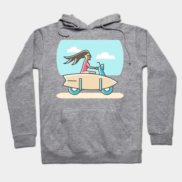 Surfer Girl Hoodie by LBenjamin